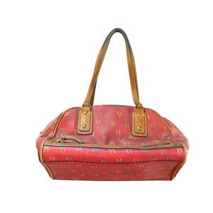 Dooney & Bourke Y2K Red Monogram Shoulder Bag